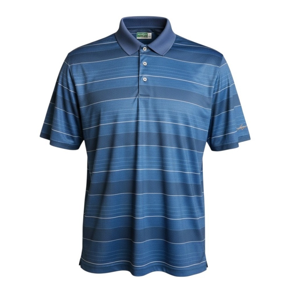 Ben Hogan Golf Performance Shirt SS Men's XL Blue Striped Polo Polyester
